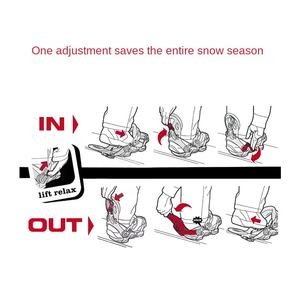 <span class=keywords><strong>Fixation</strong></span> de snowboard réglable All-Mountain pour débutants Fixations de snowboard absorbant les chocs Fixations de <span class=keywords><strong>ski</strong></span> à dégagement rapide - Product Image 3