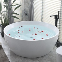 Baignoire moderne en acrylique de 1200 mm pour salle de bain intérieure en acrylique Baignoires autoportantes Baignoire de trempage pour hôtel et appartement