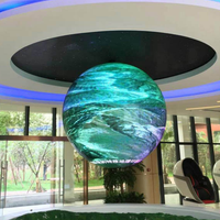 Pantalla de esfera de dimensión personalizada, pantalla Led de bola de vídeo esférica para publicidad interior, pantalla Led curva P1.8 P2 P3 P4