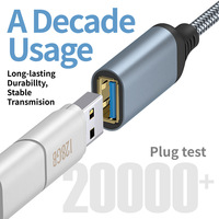 Hochwertiges Nylon USB 3.0-Verlängerungskabel Daten übertragung von Stecker zu Buchse Premium USB 3.0 Nylon-Verlängerung kabel