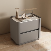 Pandian 2024 Table de chevet complète de luxe Internet Celebrity Bedroom All Solid Wood Leather Art Modern Simple Nightstands