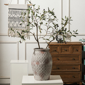 Maceta de Cemento Estilo Bohemio, Decoración para el Hogar, Maceta Grande para Plantas Verdes, Hecha a Mano en Vietnam - Product Image 3