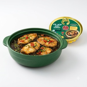 Pescado Cobia Tradicional Vietnamita Listo para Servir en Mercados Globales, Delicioso Pescado Cocido con Ajo y Chile - Product Image 1