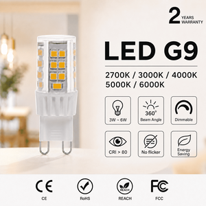 G9 LED Corn <b>Bulb</b> 5W 450-500LM 120V/230V CE ETL RoHS 3000K 6000K Halogen Replacement 2-Year Warranty Hotel - Product Image 4