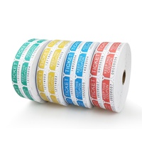 Papier thermique de haute qualité pour billets de loterie, avec revêtement supérieur, numérotation à double brouillon, rouleau de billets de tombola