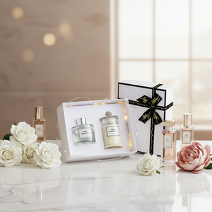 Difusor de Aromaterapia Artesanal con Varillas y Juego de Velas de Cera de Soja, Frasco de Vidrio Natural Ecológico, Regalo para el Día de la Madre, Ambientador - Product Image 6