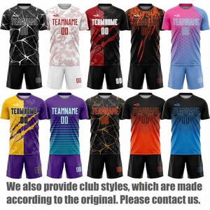 Maillot de sport unisexe de haute qualité pour adultes, col rond, manches courtes, séchage rapide, nom d'équipe personnalisé, marque HENING, football, soccer, 100% 160g - Product Image 3
