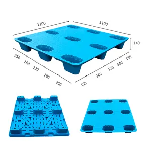 Vente en gros de palettes moulées par roto en caoutchouc à surface plate