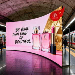 Ticari faaliyetler tam renkli esnek kavisli Led ekran Rgb Led modülü ticari kapalı alan reklam ekranı - Product Image 1