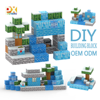 Mainan Blok Bangunan Kreatif STEM 3D Kustom, Magnet Kuat, Plastik, Permainan Puzzle DIY, Mainan Edukatif untuk Anak-Anak