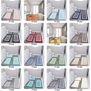 Bộ thảm nhà tắm 3 món chất liệu microfiber, mềm mại, chống trơn trượt, siêu mềm, thấm hút, thảm hình chữ U cho nhà vệ sinh - Product Image 2