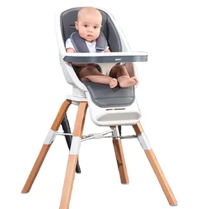Multi-function Modern Wooden Baby Food Chair Quality Feeding Baby High Chair