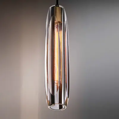 Luxury Modern Nordic Living Room Hotel Glass Hanging Lighting Linear Led Pendant Lights Chandeliers