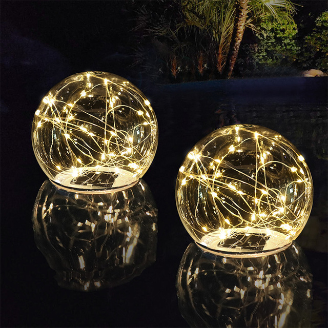 Cootway IP 68 Waterproof Floating Pool Lights LED Underwater Solar Pool Lights Outdoor