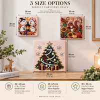 Énorme Décoration de Noël 5D en Perles et Diamants : Père Noël, Arbre, Renne, Chaussette, Couronne – Autocollant Adhésif Personnalisé pour Artisanat