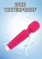 AV Wand Vibratör 20 Frekanslı Silikon+ABS USB Şarj Edilebilir Yağlanmış Kadınlar için Seks Oyuncağı
