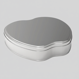 Caja Metálica con Forma de Manzana 3 LT Apple Candy Box 260x248mm x H50 Mm 3 LT Tapa Deslizante - Product Image 2