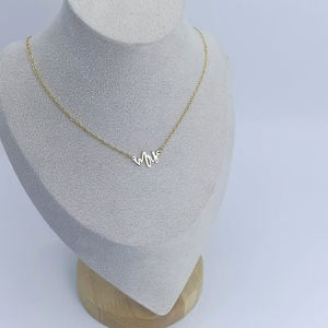 เครื่องประดับของขวัญเวลาอาบน้ำสำหรับเจ้าสาวทำจากสแตนเลสชื่อเฉพาะสำหรับงานแต่งงานสีทองสร้อยคอสำหรับคู่แต่งงาน - Product Image 4