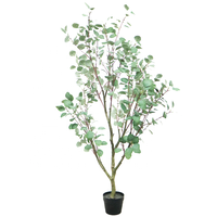 Arbre d'eucalyptus artificiel de 150 cm de hauteur, plante d'eucalyptus artificielle pour la décoration de la maison et du bureau