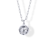 Collar con Colgante de Bola Redonda Perforada, Estilo Minimalista Premium, Cadena para Clavícula para Mujer, Uso Diario, Entrega Rápida