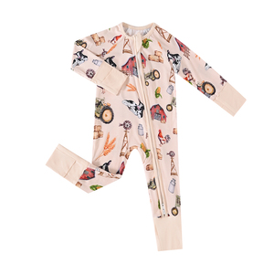Pyjama convertible à fermeture éclair en fibre de bambou 95% et élasthanne 5% pour nouveau-nés et enfants, vêtements à personnage ODM - Product Image 3