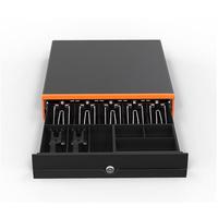 SuperWin LAS-410 Hochleistungs-POS-Kassenschublade aus 405 Stahl mit USB und verstellbarem 5/8-Fach-Einsatz für den Einzelhandel und Kassenbereich