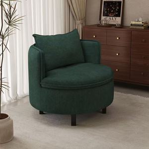 Modern Rotatable Circular Velvet Upholstery Adjustable Folding Single <b>Chair</b> Comfortable Leisure <b>Sofa</b> for Home Living Room - Product Image 2