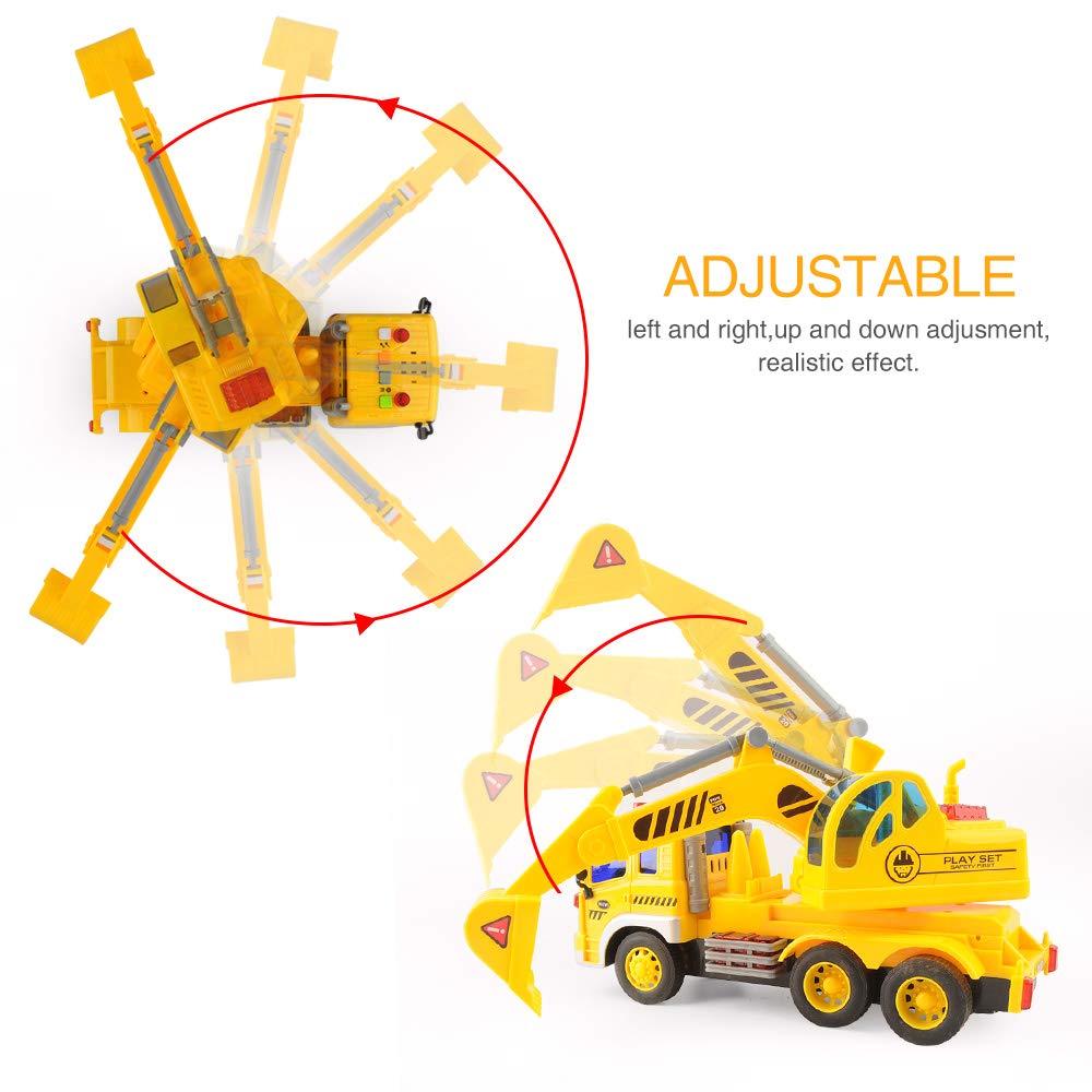 CamióN De FriccióN con Tractor De ExcavadoraJuguete De ConstruccióN Push and Go para NiñOs Y NiñAs con Luces Y Sonidos