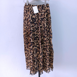 <span class=keywords><strong>Falda</strong></span> Maxi Plisada <span class=keywords><strong>con</strong></span> Estampado de Leopardo Personalizada para Mujer - Product Image 4