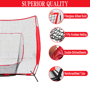 Rete da <span class=keywords><strong>Baseball</strong></span> Professionale HW 7x7 Piedi di Alta Qualità con Rete di Raccolta Triangolare e Supporto per Allenamento - Product Image 2
