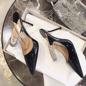 Babouches pour femmes à talon, mules fantaisie à boucles, chaussures à bout pointu, talons pour femmes - Product Image 4