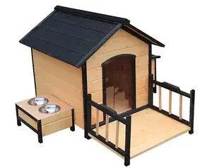 Fengmu productos promocionales para mascotas jaula para gatos al aire libre impermeable madera cachorro perro casa al por mayor jaula para perros grandes