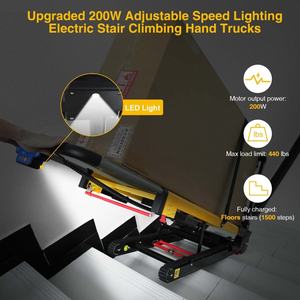 Chariot pliable OEM de 440lb pour le déplacement de meubles à la maison, chariots électriques à quatre roues pour l'escalade et l'escalade - Product Image 4