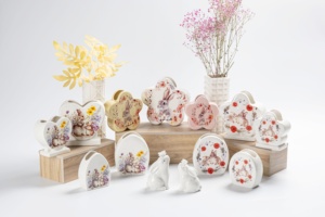 <span class=keywords><strong>Casa</strong></span> <span class=keywords><strong>de</strong></span> Cerámica Decorativa, Única y Popular para Pascua, con LED en el Interior, para Decoración del Hogar en Primavera - Product Image 4