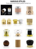 Tapones de Bomba de Perfume de Aluminio y Plástico Dorado Brillante, Cierre de Presión, Tapas Personalizadas para Botellas