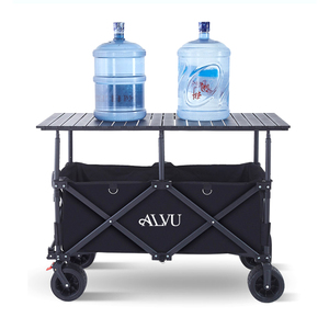 Carrito <span class=keywords><strong>de</strong></span> Mercado Plegable Eléctrico Ajustable <span class=keywords><strong>de</strong></span> Cuatro Ruedas 60X120CM para Camping, con Mesa y Toldo <span class=keywords><strong>de</strong></span> Varios Tamaños, Logotipo Personalizado OEM - Product Image 4