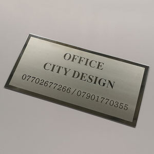 Plaque de bureau avec Logo gravé en acier inoxydable, Logo <span class=keywords><strong>personnalisé</strong></span> bon marché de mm - Product Image 5