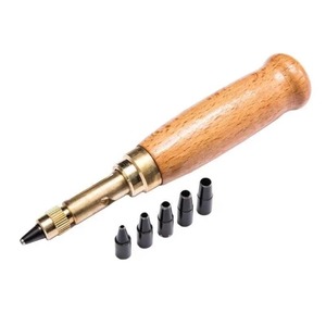6 pièces/ensemble automatique ceintures vis poinçon muet <span class=keywords><strong>rotatif</strong></span> poinçonnage acier ceinture trou cuir artisanat outils trou perforateurs Cutter couture - Product Image 5