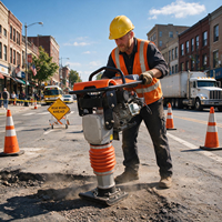 Compacteur à moteur thermique pour la construction routière, le remblaiement des fosses de drainage et des tuyaux
