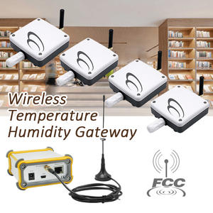 Sensor inteligente de temperatura y humedad para biblioteca, inalámbrico por RF, 4 conjuntos de puertos de enlace inalámbricos para temperatura y humedad - Product Image 1