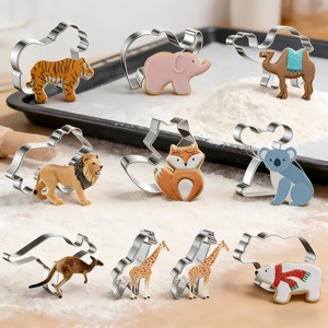 <span class=keywords><strong>Emporte</strong></span>-pièces en bois pour biscuits : Hibou, Cerf, Oiseau, Hérisson, Écureuil, Champignon, Animaux de la forêt, pour Anniversaire d'enfants, Baby Shower - Product Image 2