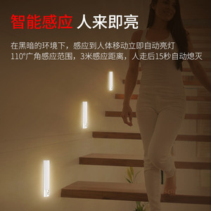 LED <b>Smart</b> Motion Sensor <b>Light</b> Rechargeable Wall Lamp 6M 120 Degree Detection Bedroom Hallway Night <b>Light</b> Nordic Style - Product Image 5