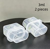 Boîte d'emballage personnalisée en plastique de qualité alimentaire pour flacons, vente en gros OEM, haute qualité, boîte de rangement pour flacons de 3 ml à 2 compartiments pour ampoules cosmétiques
