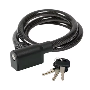 Vente en gros d'usine, accessoires de vélo à forte demande, câble en acier gainé de PVC, cadenas de chaîne de vélo - Product Image 5