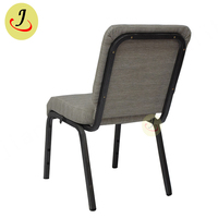 Chaise de théâtre/église moderne empilable en fer, rembourrée, ignifuge, avec mousse et revêtement commercial 3 couches en poudre, directement de l'usine