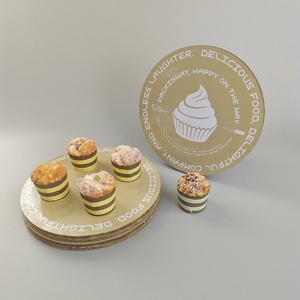 Sunshie 6 8 10 12 14 Inch Gold Cake Boards Corrugated Round Rectangle Cake <b>Drum</b> Paper Cake Boards - Product Image 5