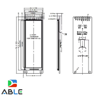Module d'affichage TFT LCD Able AIOT 2,79 pouces, type barre allongée 142x428 IPS, interface SPI 4 fils, connecteur 8 broches