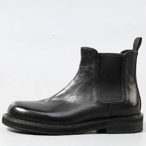 Botas cortas de cuero nuevas para hombre, estilo Chelsea, para negocios, uso casual, zapatos de cuero de caña alta, zapatos para exteriores - Product Image 6