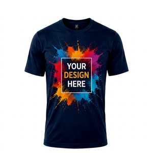 Camiseta de Algodón Personalizada con Impresión Bajo Demanda, Manga Corta, Cuello Redondo, Diseño Gráfico para Eventos de Marca y Ropa de Equipo - Product Image 1