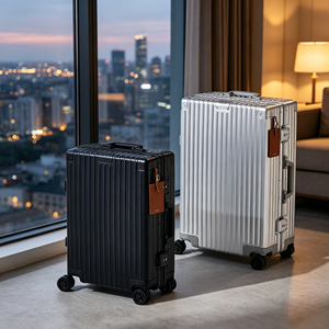 Valise de voyage en aluminium léger de <span class=keywords><strong>luxe</strong></span>, coque rigide, roulettes universelles silencieuses, livraison directe d'usine - Product Image 3